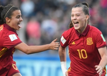 Claudia Pina celebra su primer gol en la final del Mundial Sub-17 femenino (REUTERS)