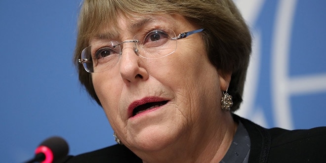 La alta comisionada de la ONU para los DDHH, Michelle Bachelet, denunció el "uso excesivo de la fuerza" para reprimir disidencia pacífica