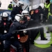 En la imagen, manifestantes y policía durante la protesta de "chalecos amarillos" en Bruselas, Bélgica, el 8 de diciembre de 2018. REUTERS/Yves Herman