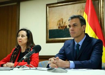 Jefe del Gobierno de España Pedro Sánchez a las tropas en el exterior: “Vuelvan sanos y salvos a casa con la satisfacción del deber cumplido"/La Moncloa