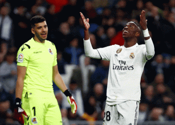 Vinicius Jr. durante el partido ante la Real Sociedad (REUTERS)