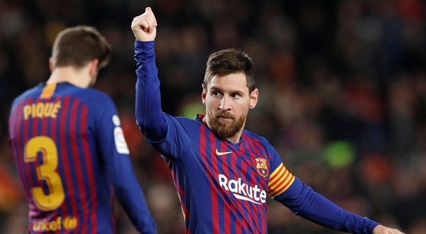 Lionel Messi celebra su gol ante el Eibar /REUTERS