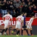 Ben Yedder celebra su gol ante el Barcelona en los cuartos de final de la Copa del Rey