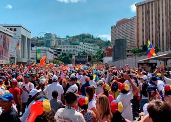 Caracas se llenó de manifestantes en apoyo a un cambio en el país.