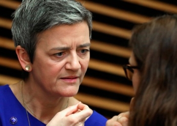 La comisaria de Competencia Europea, Margrethe Vestage, en un encuentro del Colegio de Comisarios en Bruselas, Bélgica, 6 de febero de 2019.