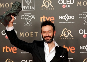 Rodrigo Sorogoyen durante la gala de los Premios Goya