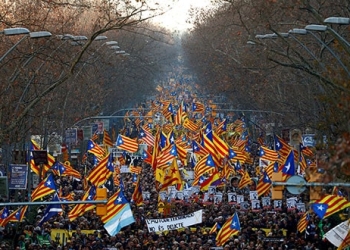 En Barcelona independentistas manifestaron contra el procés.