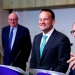 El negociador de la UE para el Brexit, Michel Barnier; el primer ministro irlandés, Leo Varadkar (Taoiseach) y el presidente de la Comisión Europea, Jean-Claude Junker.