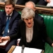 Primer Ministra británica Theresa May habla durante el debate sobre su "plan B" por el Brexit en el Parlamento.