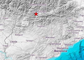 Movimiento telúrico sacudió a Cataluña. Se trataría del terremoto más potente en suelo catalán en las últimas dos décadas/Cortesía Instituto Geográfico Nacional