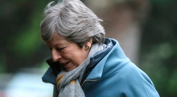 La primera ministra británica, Theresa May, cerca de High Wycombe, Reino Unido.
