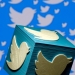 Un logotipo en 3D para Twitter en una ilustración hecha en Zenica, Bosnia y Herzegovina.