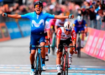 El ecuatoriano de Movistar se quedó con la cuarta etapa del Giro de Italia 2019. Foto: Cortesía