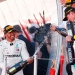 Lewis Hamilton celebra su triunfo en Montmeló.