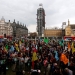 El grupo activista Extinction Rebellion en una marcha contra el cambio climático en Londres.