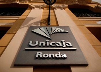 Logo de Unicaja.