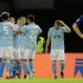 El Celta celebra su segundo gol ante el Barça