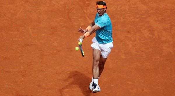 Rafael Nadal durante su debut en el Mutua Madrid Open
