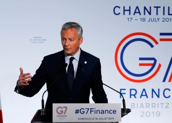 Bruno Le Maire, ministro de Finanzas francés, presidió la sesión del G7.