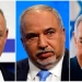 Gantz, Lieberman y Netanyahu (de izquierda a derecha) se pelean por la mayoría parlamentaria para gobernar en Israel.