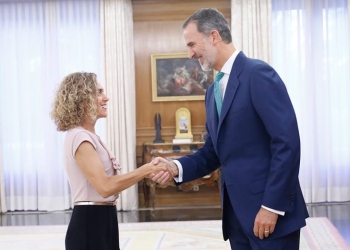 Presidenta del Congreso, Meritxell Batet y el Rey de España, Felipe VI