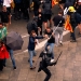 Enfrentamiento entres manifestantes independentistas y Policía Nacional