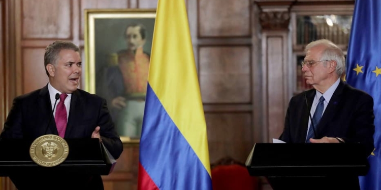 El canciller Borrel fue recibido por el presidente Iván Duque, en su visita a Colombia para dar ayuda humanitaria ante la crisis migratoria venezolana