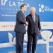 Mariano Rajoy y Felipe González luego de sus intervenciones en Foro La Toja Vínculo Atlántico