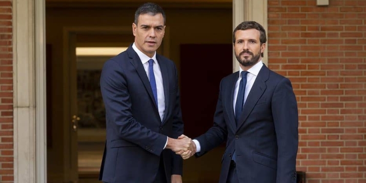 El líder del Pablo Casadole señaló al presidente Pedro Sánchez que se debe cesar a Quim Torra al frente de la Generalitat para recuperar el control, la libertad y la convivencia en Cataluña/PP Web