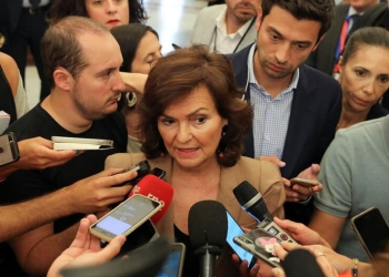 Al término del Consejo de Ministros de este viernes, la vicepresidenta Carmen Calvo tuvo a su cargo el anuncio del traslado definitivo de los restos de Francisco Franco desde el Valle de los Caídos hasta el Pardo-Mingorrubio.