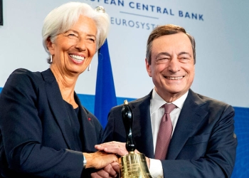 Lagarde toma el testigo de Mario Draghi a la cabeza del BCE.