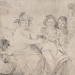 "Los borrachos", o "El triunfo de Baco"
1778. Goya. Lápiz negro sobre papel verjurado, 322 x 436 mm. Forma parte de la serie Pinturas de Velázquez [dibujo] que realizó Francisco de Goya.