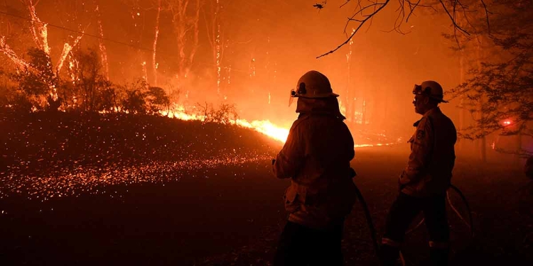Bomberos de Sidney tratan de contener el fuego en zonas montañosas de la ciudad/ Reuters
