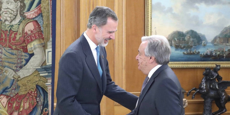 En el marco de la COP25, el Rey de España recibió al Secretario General de la ONU, António Guterres