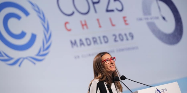 Carolina Schmidt, en la apertura de la COP 25 (Foto Archivo)