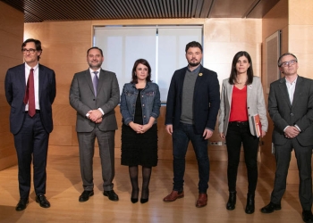 Los negociadores del PSOE y ERC (Foto: PSOE)