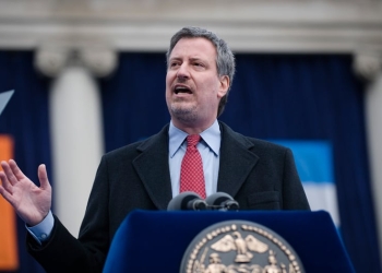 El alcalde de Nueva York, Bill De Blasio