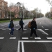 Vista general muestra una calle casi desierta del Paseo de la Castellana durante el brote de coronavirus (COVID-19) en Madrid.24 de marzo de 2020