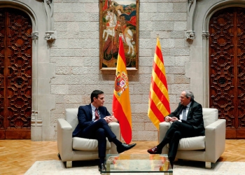 El presidente Pedro Sánchez y el president de la Generalitat, Quim Torra