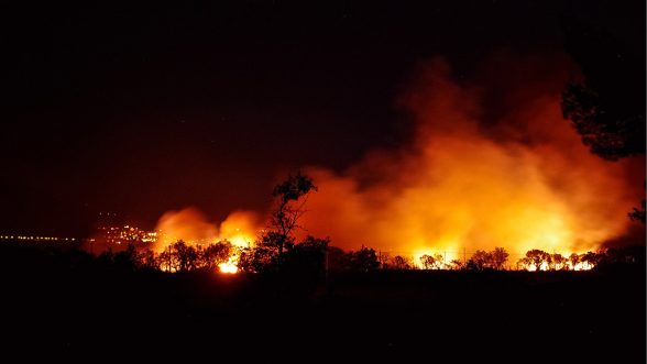 Profesor incendios California