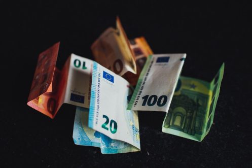 billetes euro contaminación