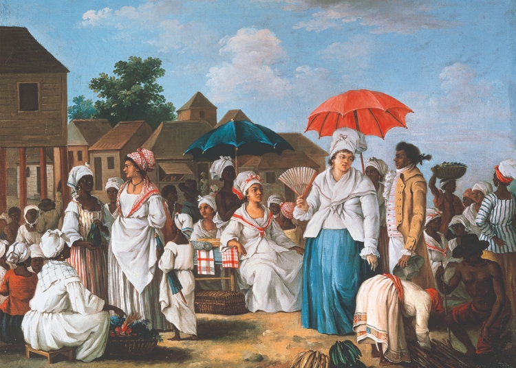 AGOSTINO BRUNIAS. Mercado de ropa, Santo Domingo, h. 1775